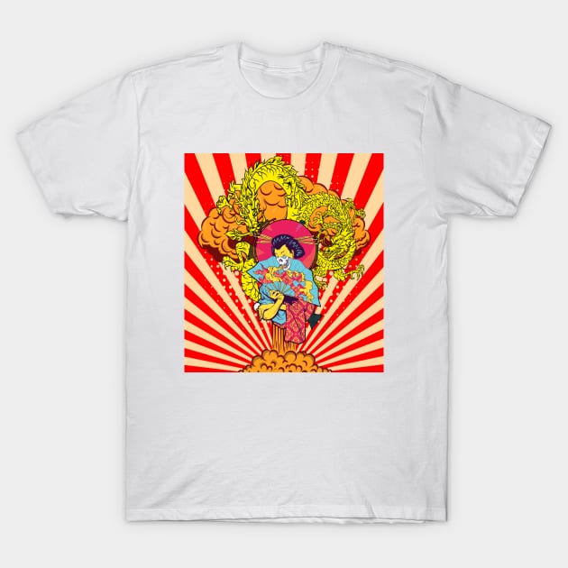 Skull Geisha T-Shirt by SkullTroops